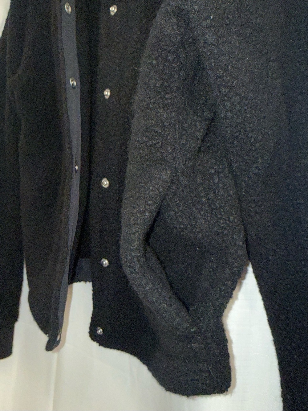 Outdoor Voices Black Plush Sherpa Snap Jacket Women’s Size Small - Picture 7 of 8